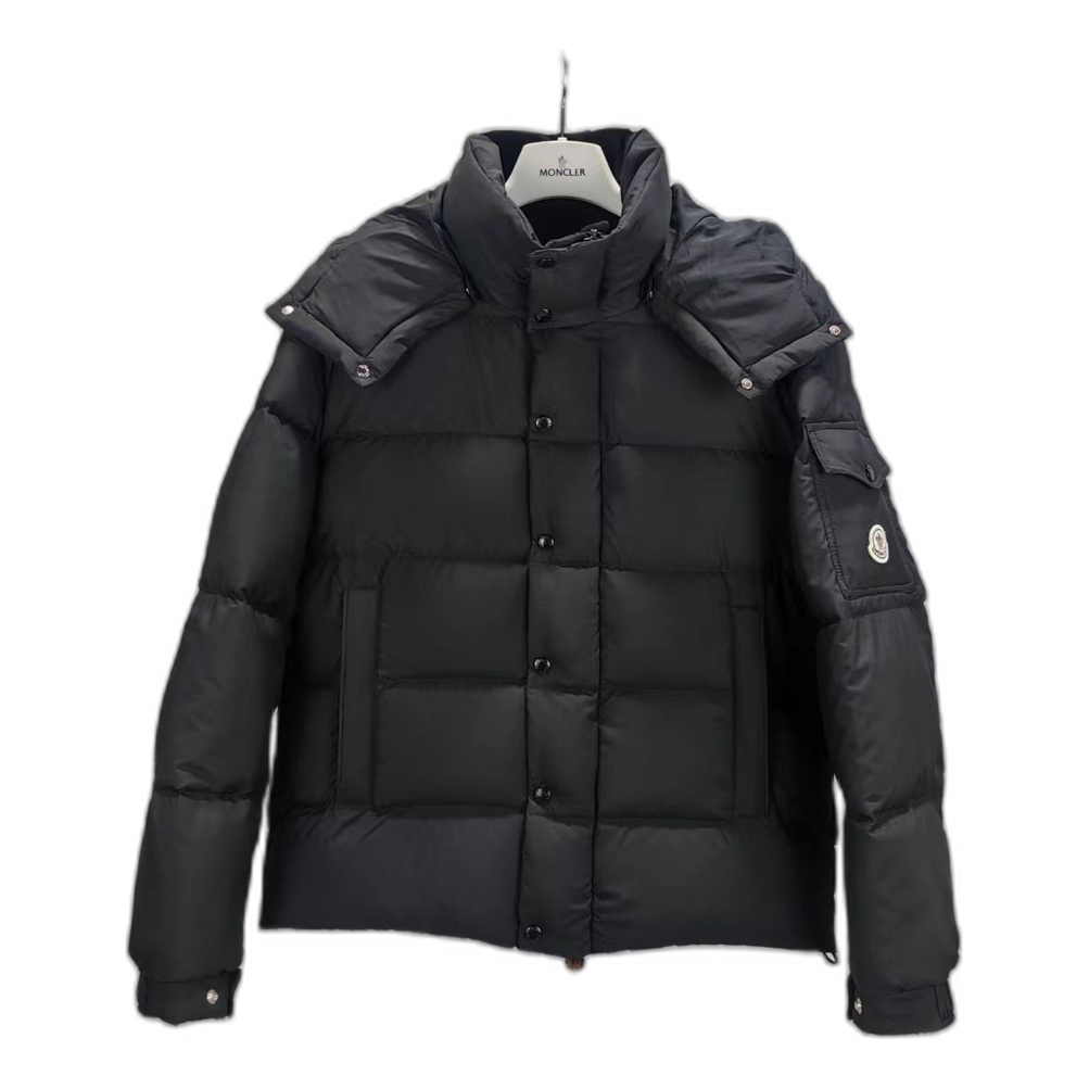 Moncler Maya Matte Hooded Down Puffer Jacket - Black