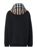 Burberry Check hood cotton zip hoodie