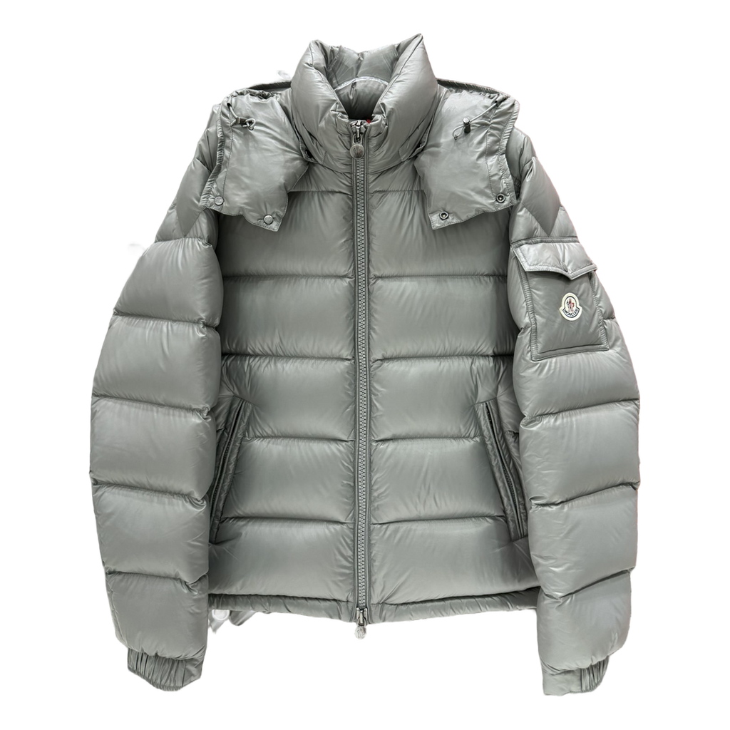 Moncler Maya Hooded Down Puffer Jacket - Gray