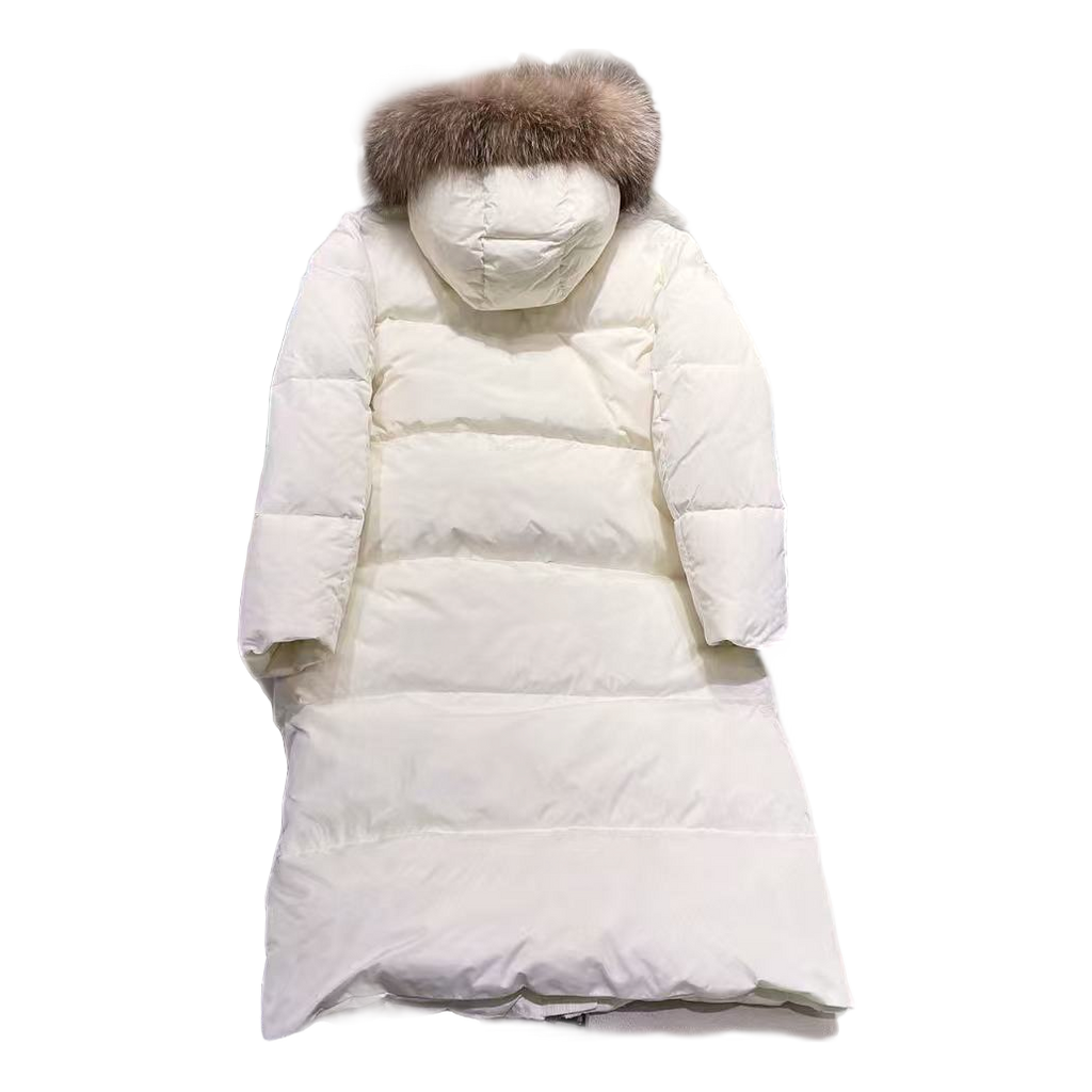 Moncler Marrionnier Long Down Puffer Coat - Ivory