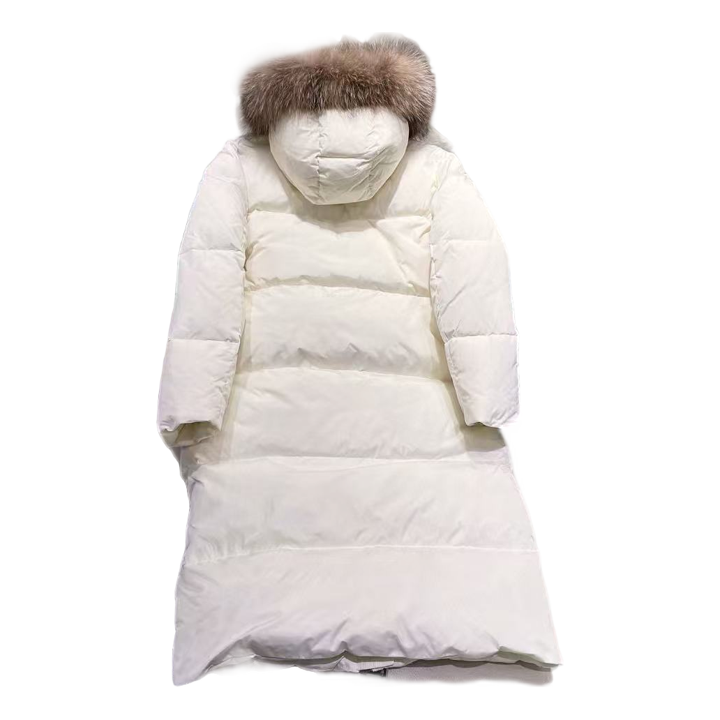 Moncler Marrionnier Long Down Puffer Coat - Ivory