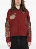 Samuel Zelig Folk embroidered corduroy-collar jacket