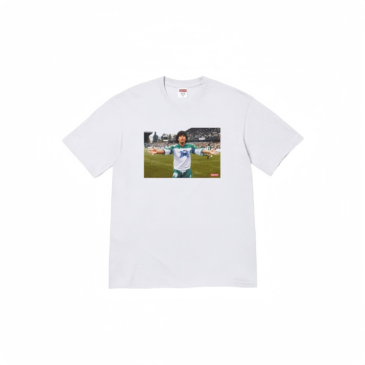 Supreme Maradona No Drug Graphic T-Shirt