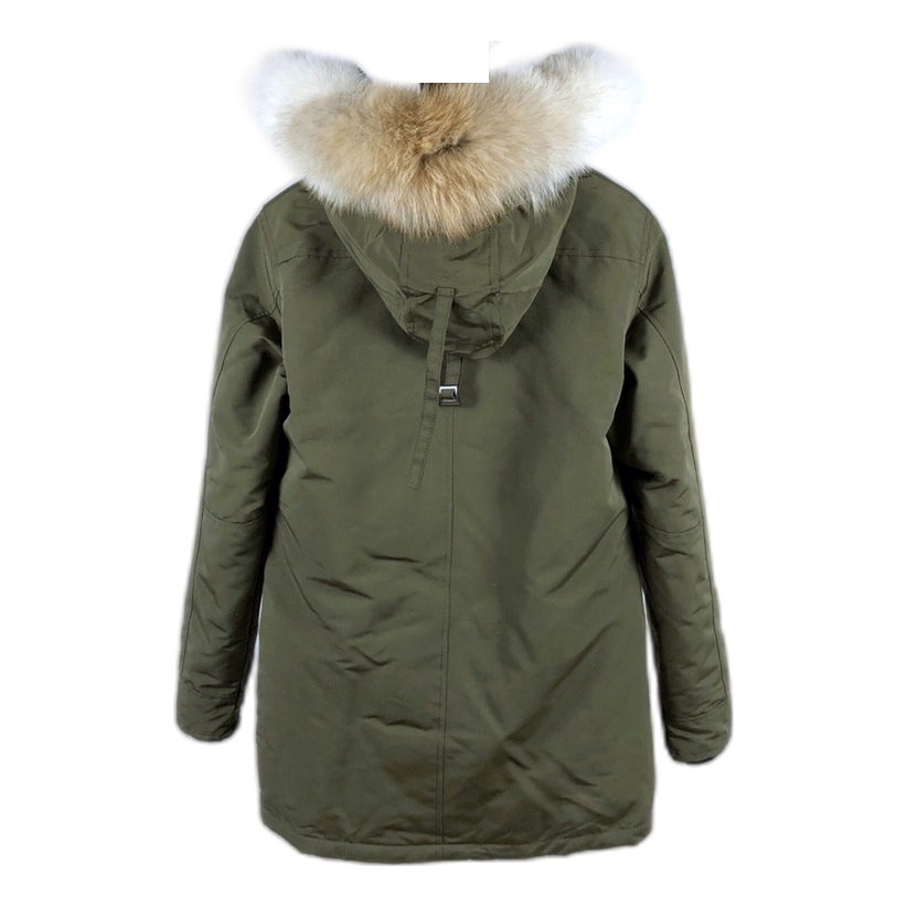 Canada Goose Chateau Down Parka with Fur-Trimmed Hood - Military Green