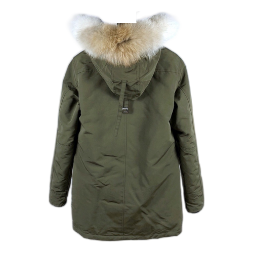 Canada Goose Chateau Down Parka with Fur-Trimmed Hood - Military Green