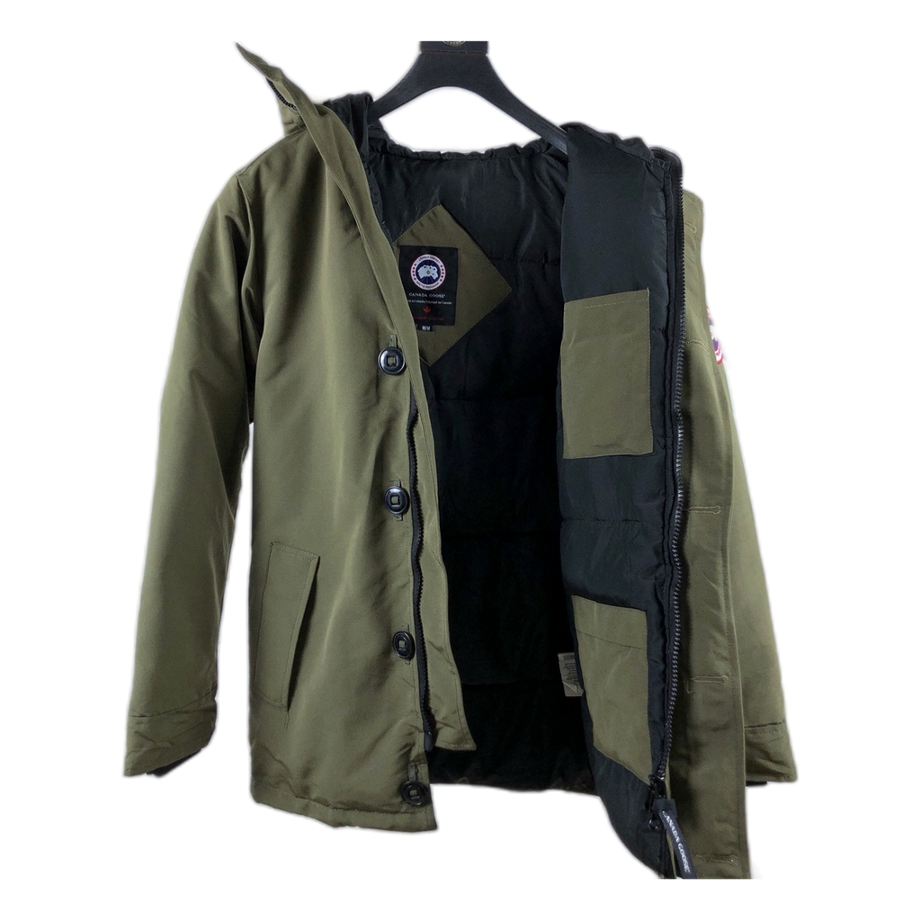 Canada Goose Chateau Down Parka with Fur-Trimmed Hood - Military Green