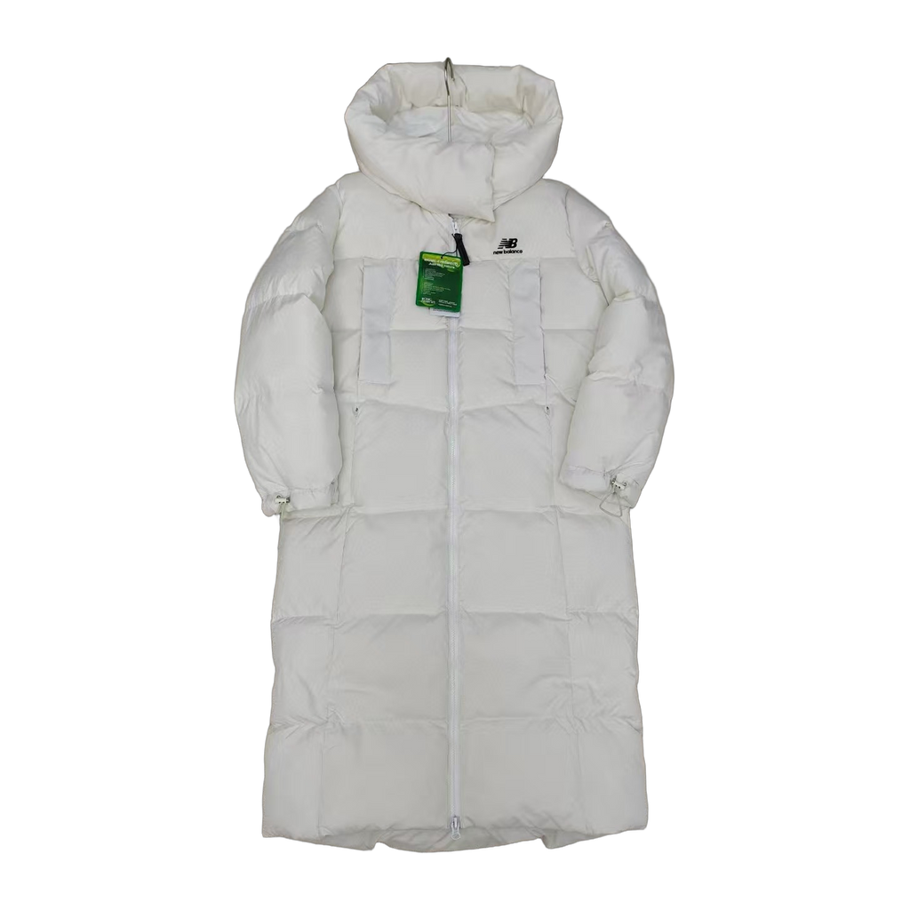 New Balance Long Hooded Puffer Coat | Off White