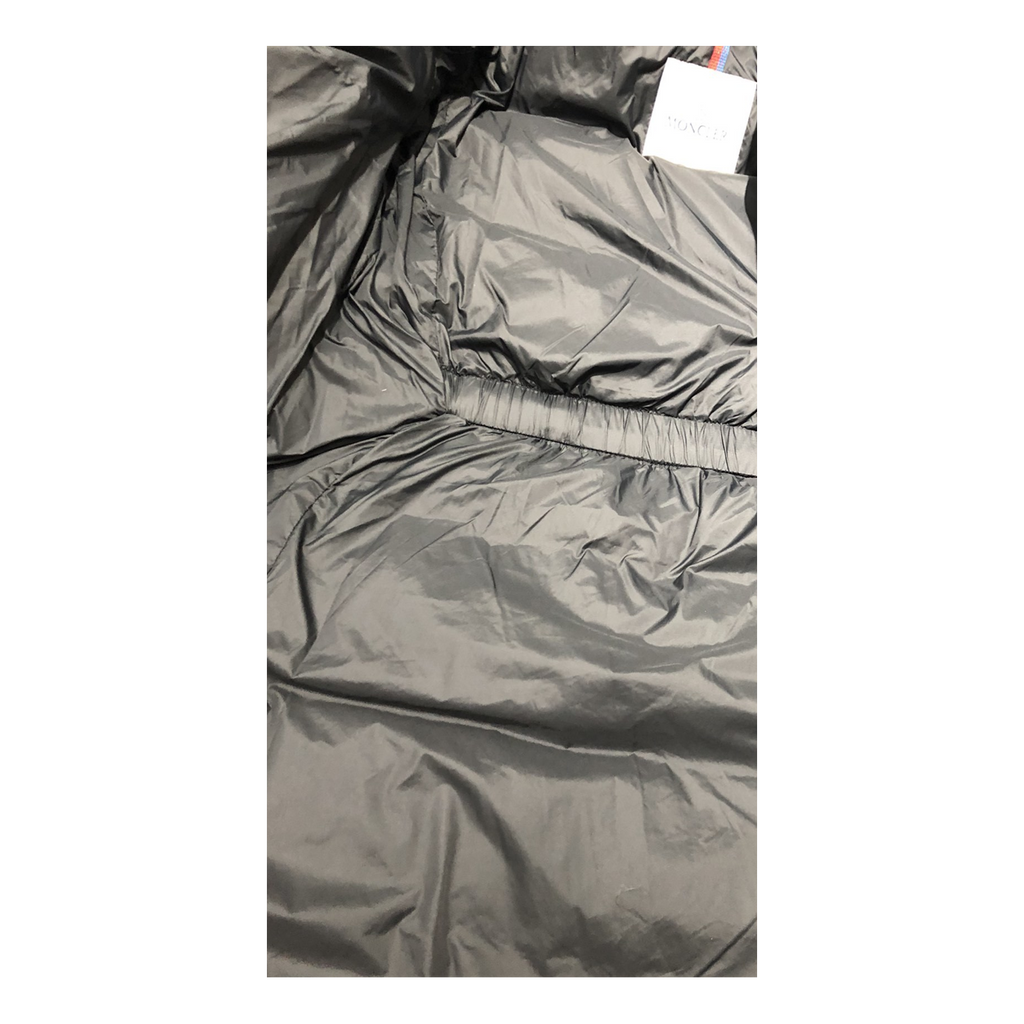 Moncler Four-Pocket Long Down Coat with Fur-Trimmed Hood - Black