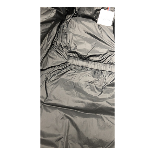 Moncler Four-Pocket Long Down Coat with Fur-Trimmed Hood - Black
