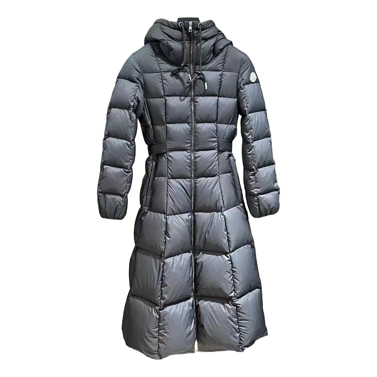 Moncler Faucon Long Hooded Down Puffer Coat - Black