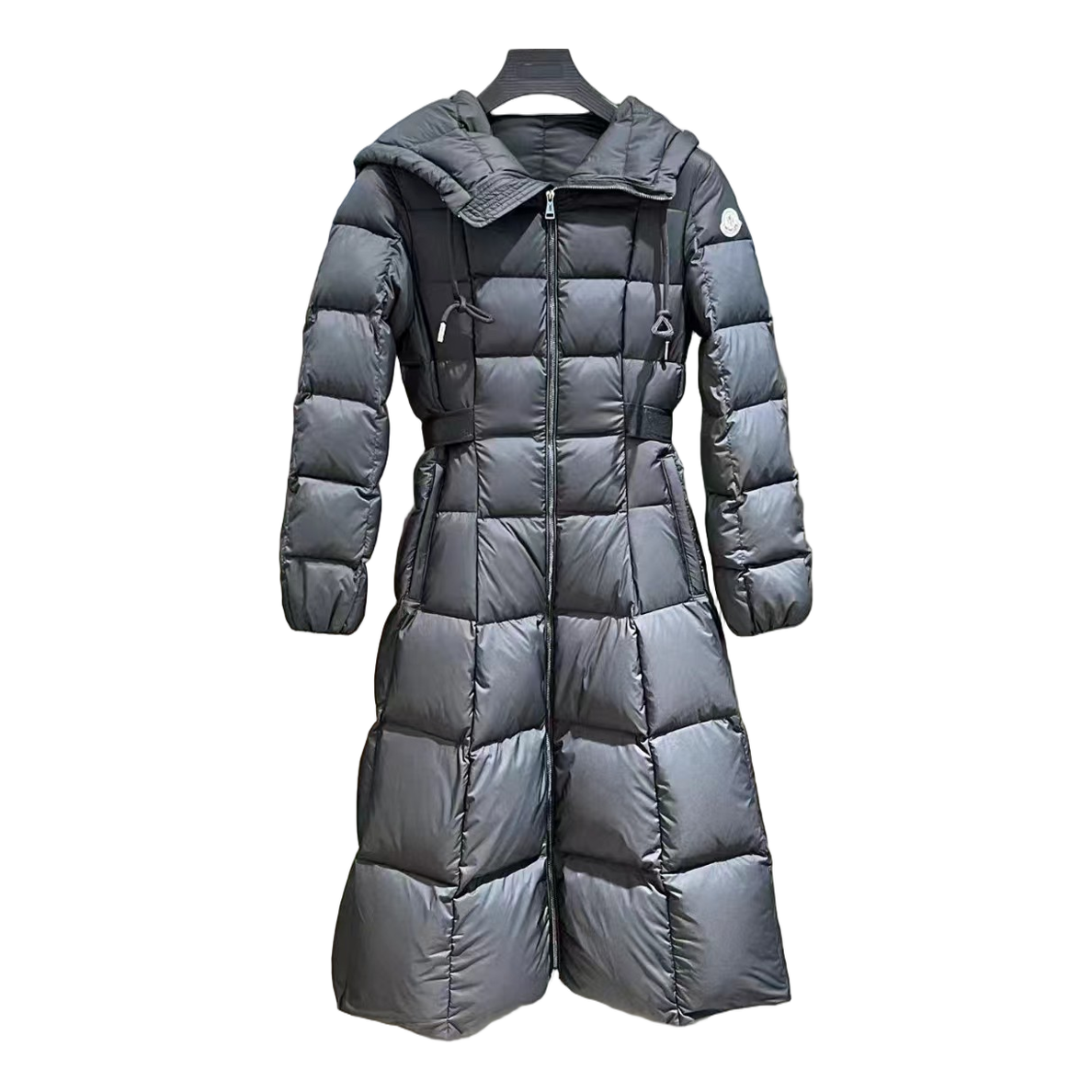 Moncler Faucon Long Hooded Down Puffer Coat - Black