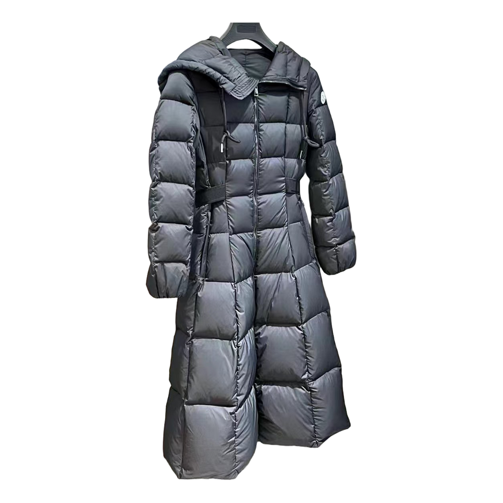 Moncler Faucon Long Hooded Down Puffer Coat - Black