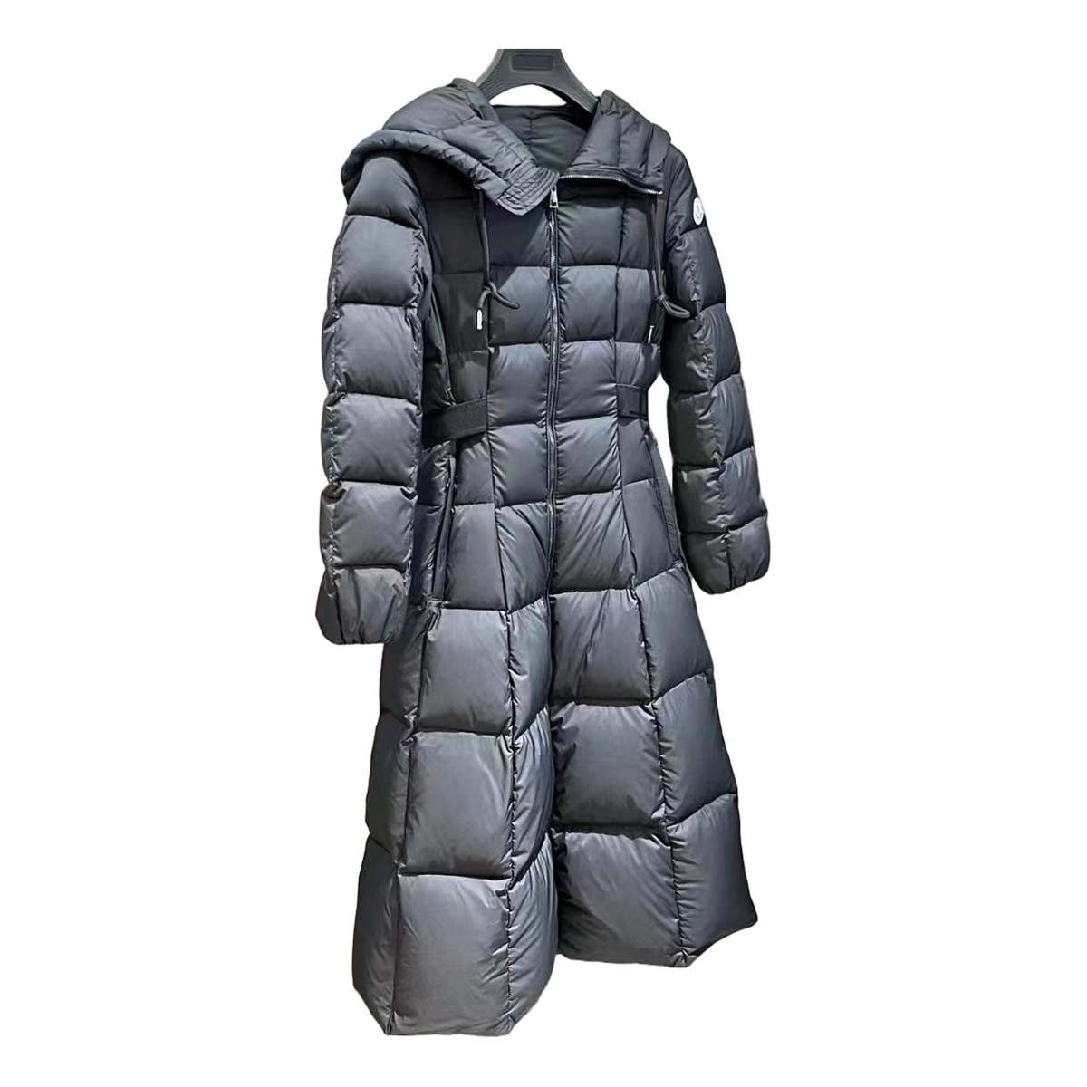 Moncler Faucon Long Hooded Down Puffer Coat - Black