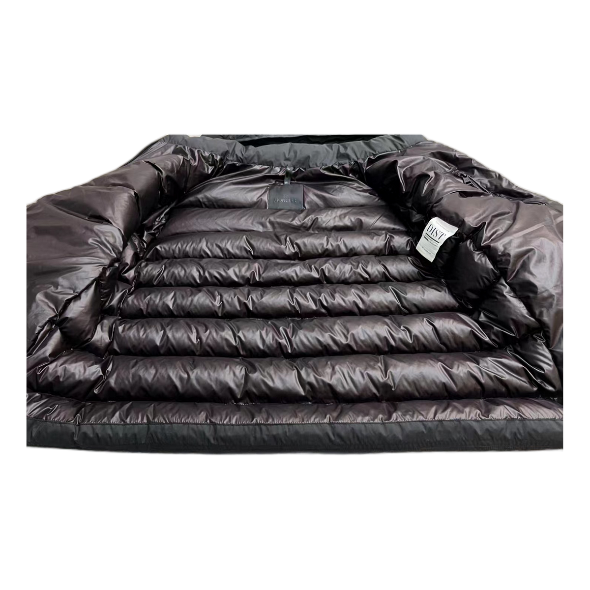 Moncler Vertical-Logo Snap-Front Puffer Jacket in Black