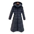 Moncler Fitted Long Down Puffer Coat with Drawstring Hood - Black