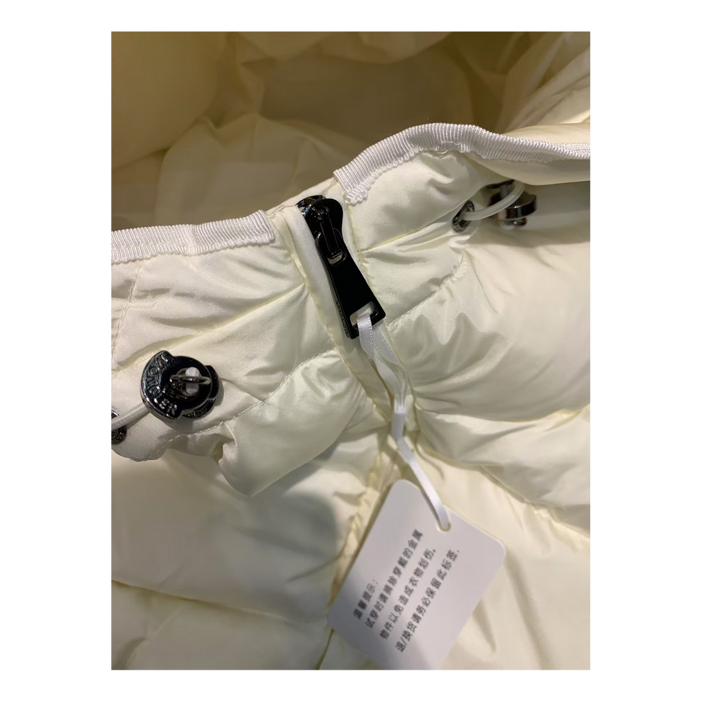 Moncler Fitted Down Puffer Jacket with Drawstring Hood