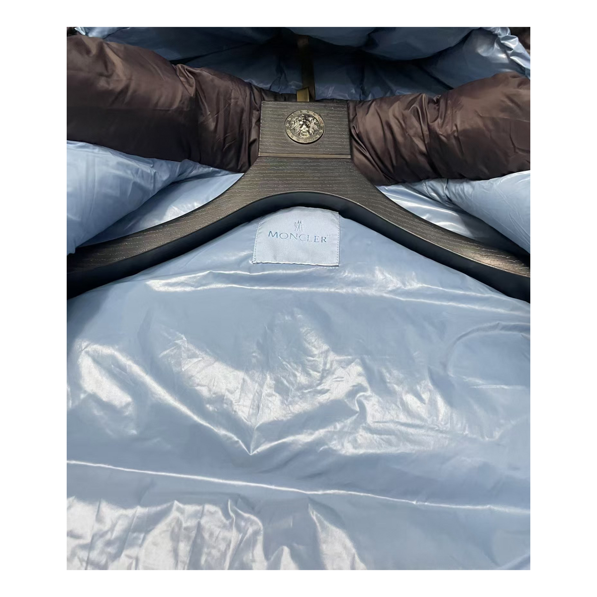 Moncler Oversized Hooded Down Puffer Jacket with Chest Badge