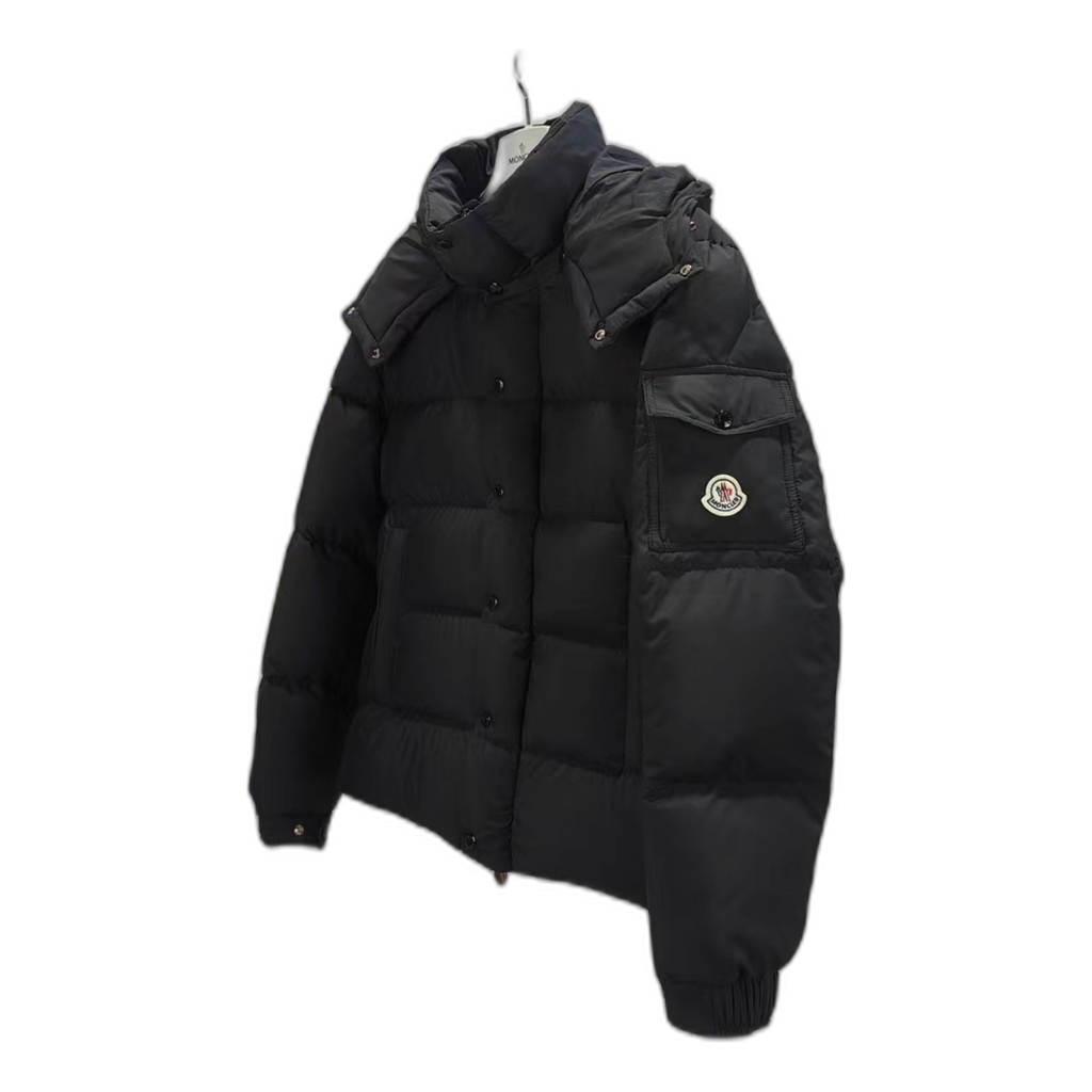 Moncler Maya Matte Hooded Down Puffer Jacket - Black