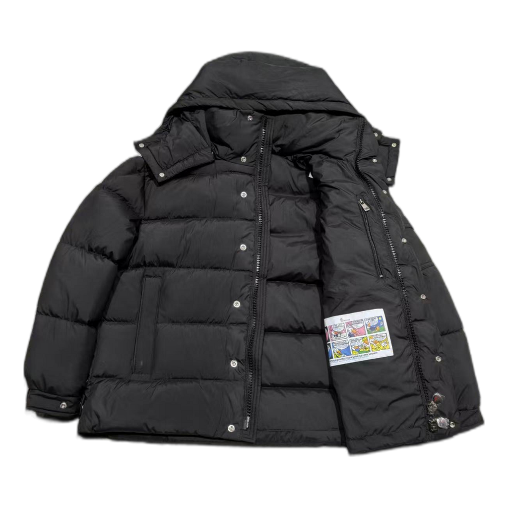 Moncler Matte Hooded Down Puffer Jacket with Snap Front