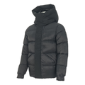Moncler Tonal-Logo High-Collar Puffer Jacket in Black