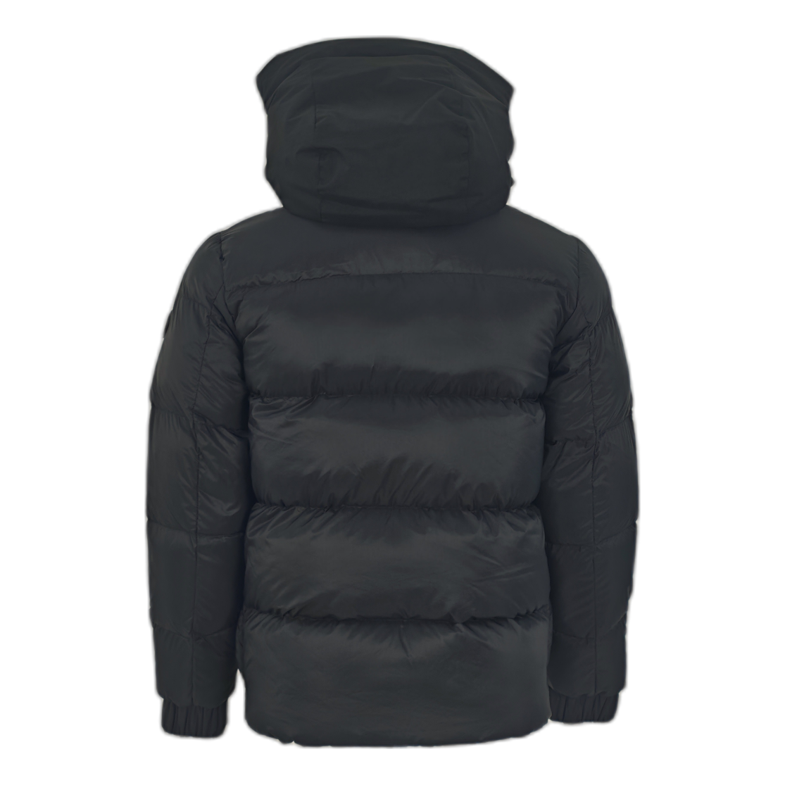Moncler Tonal-Logo High-Collar Puffer Jacket in Black