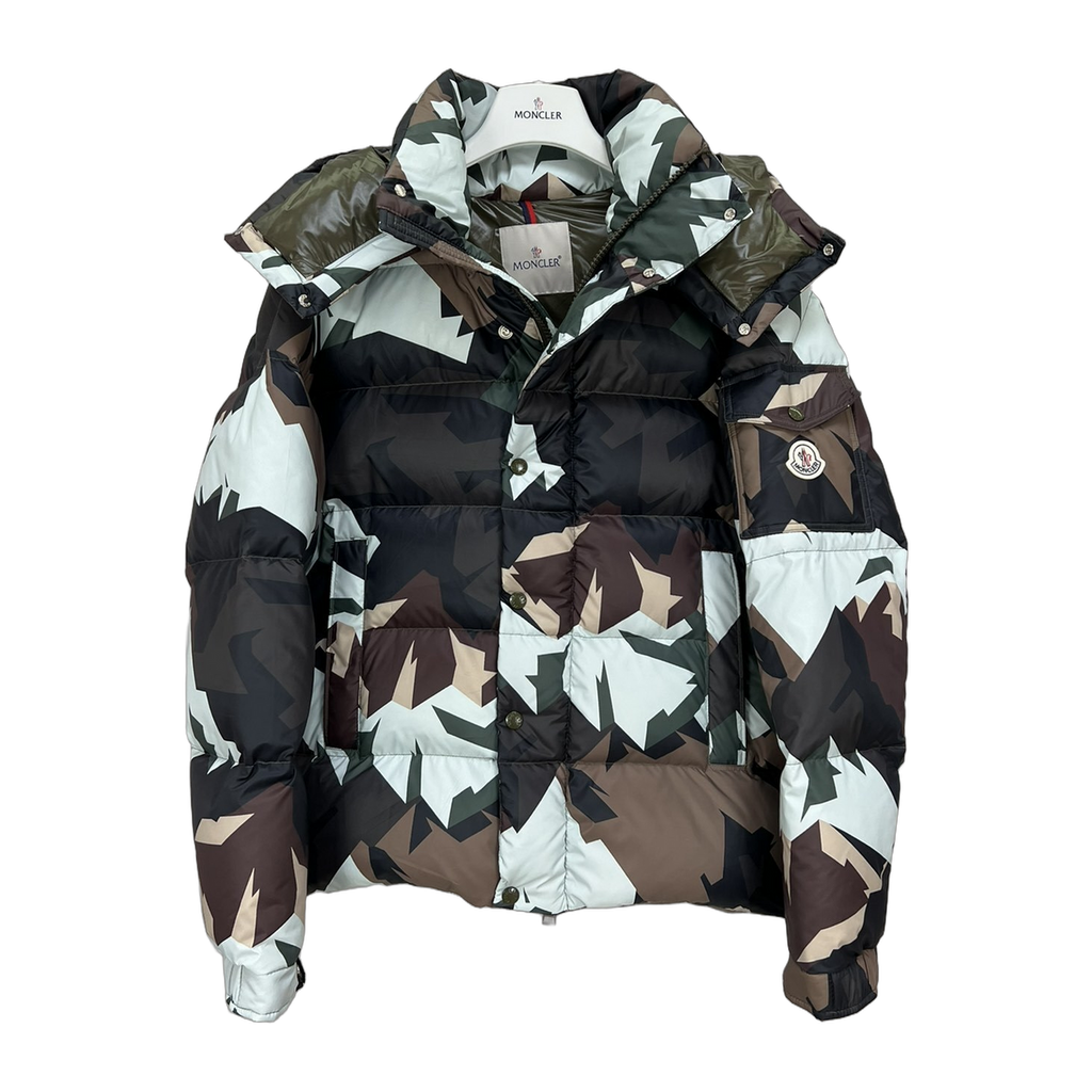 Moncler Mosa Camouflage Hooded Down Puffer Jacket