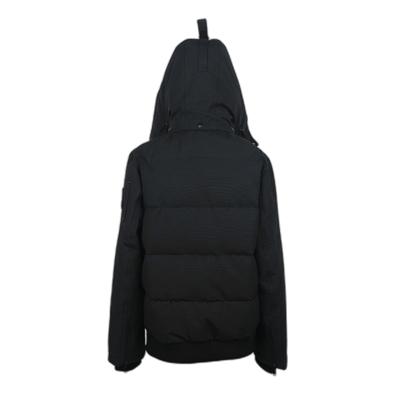 Moose Knuckles Hooded Down Parka with Contrast Pockets