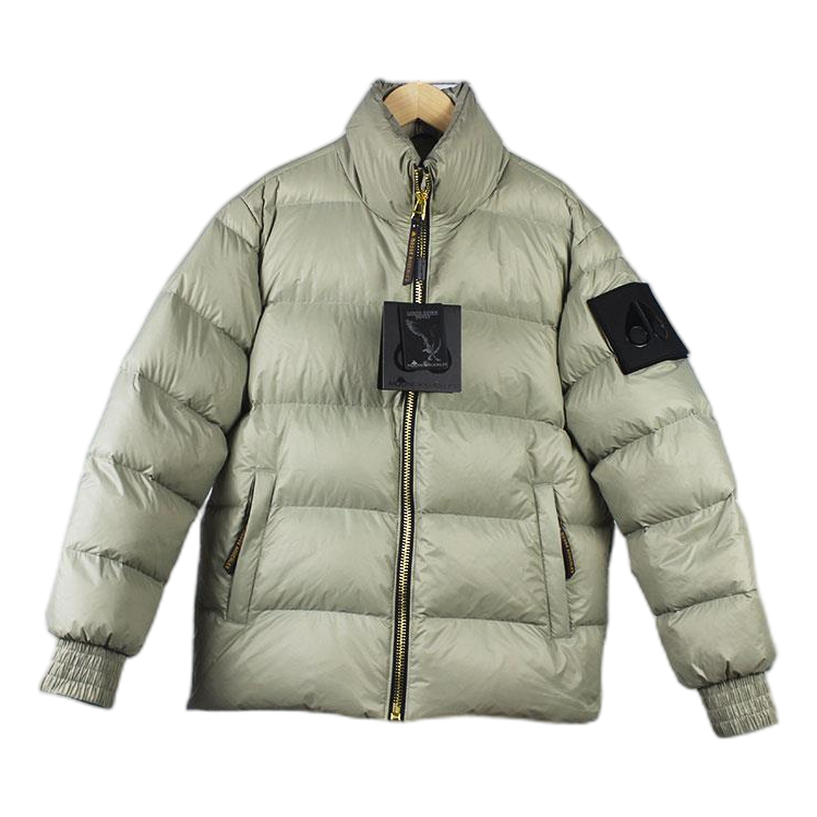 Moose Knuckles Stand-Collar Down Puffer Jacket - Sage Grey