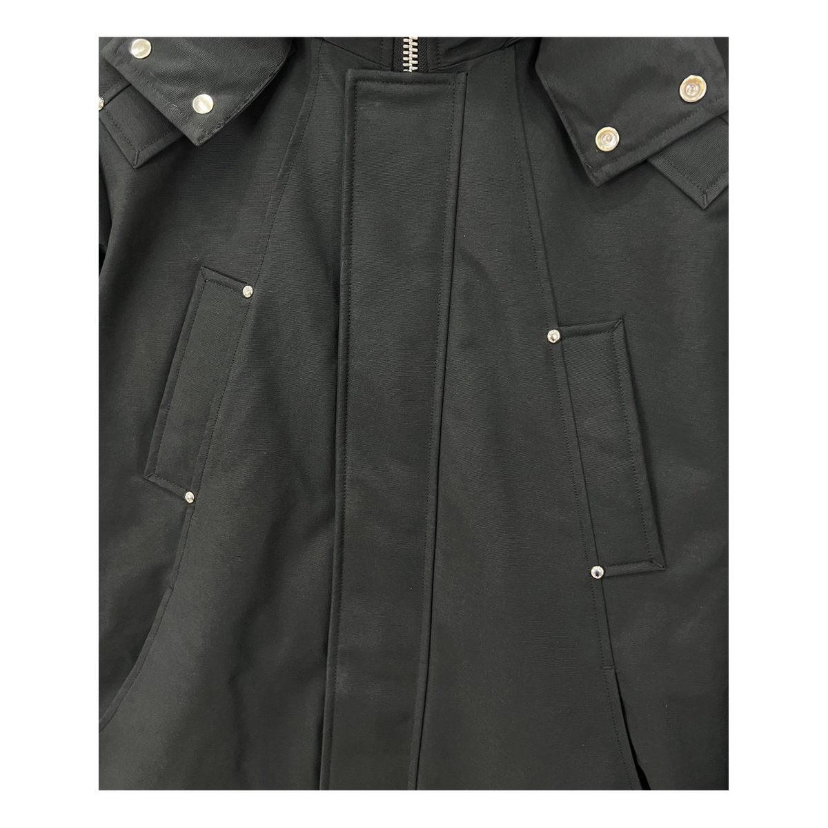 Moose Knuckles Curved-Hem Down Parka with Fur-Trimmed Hood - Black