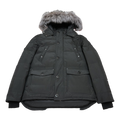 Moose Knuckles Four-Pocket Down Puffer Jacket with Fur-Trimmed Hood