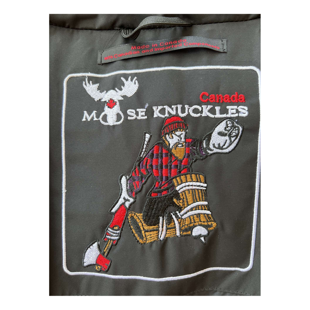 Moose Knuckles Four-Pocket Down Puffer Jacket with Fur-Trimmed Hood