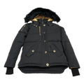 Moose Knuckles Gold 3Q Fur-Trim Hooded Down Jacket - Black