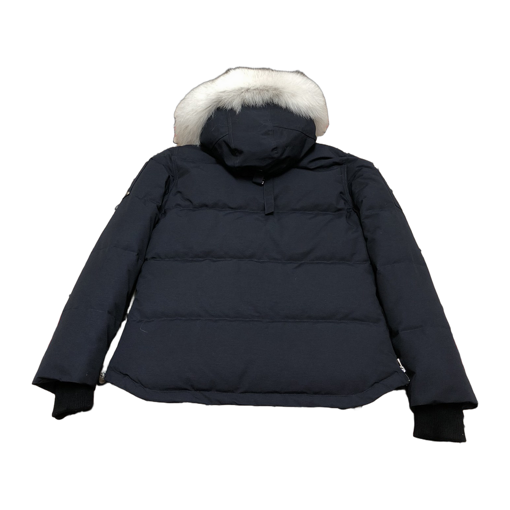 Moose Knuckles Women's Original 3Q Shearling-Trim Down Jacket - Navy