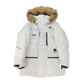 New Balance Hooded Utility Jacket with Faux Fur Trim - White