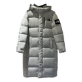 The North Face Color-Block Long Hooded Down Coat | Grey