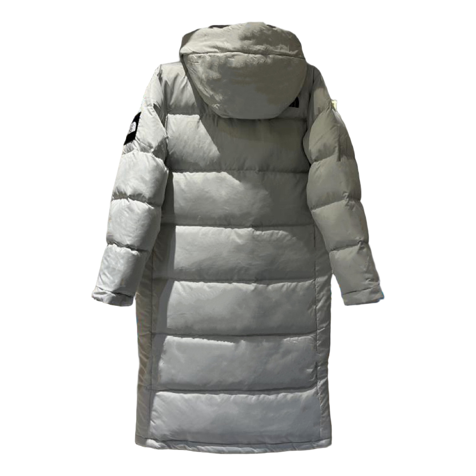 The North Face Color-Block Long Hooded Down Coat | Grey