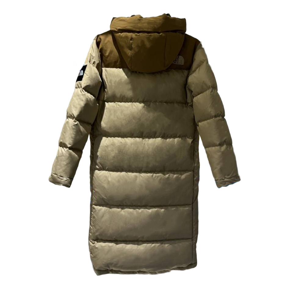 The North Face Color-Block Long Hooded Down Coat | Tan