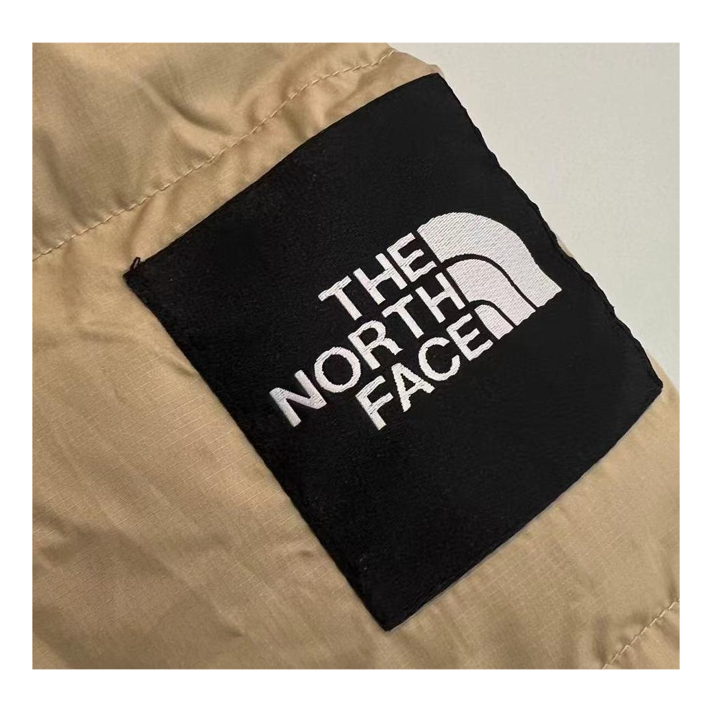 The North Face Color-Block Long Hooded Down Coat | Tan