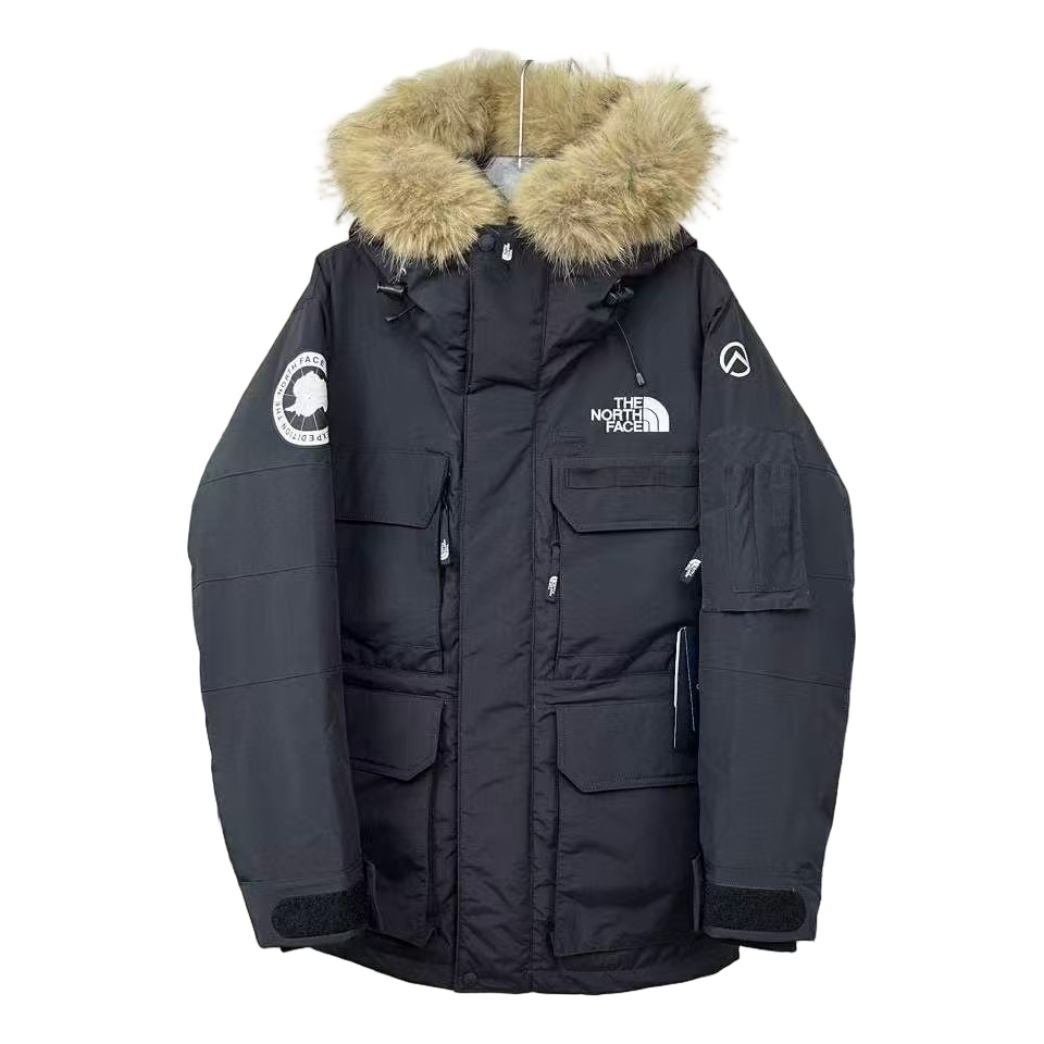 The North Face Four-Pocket Faux Fur-Trim Down Parka | Graphite