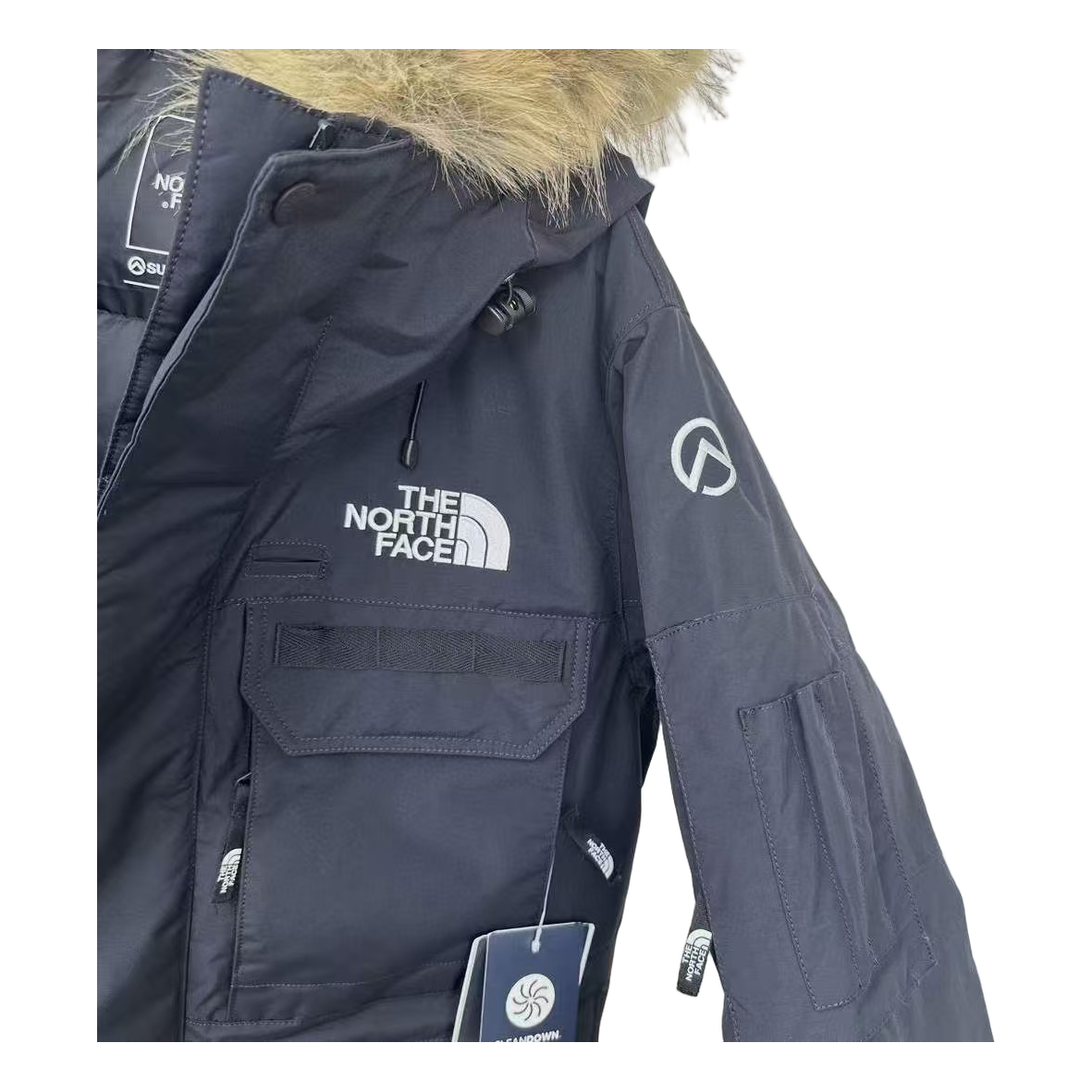 The North Face Four-Pocket Faux Fur-Trim Down Parka | Graphite