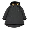 Moose Knuckles Gold-Lined Long Down Parka with Fur Trim - Black