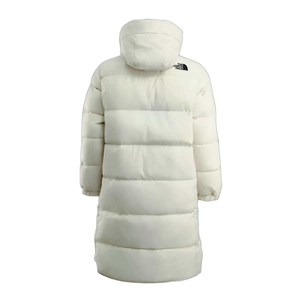 The North Face Color-Block Long Hooded Down Coat | White