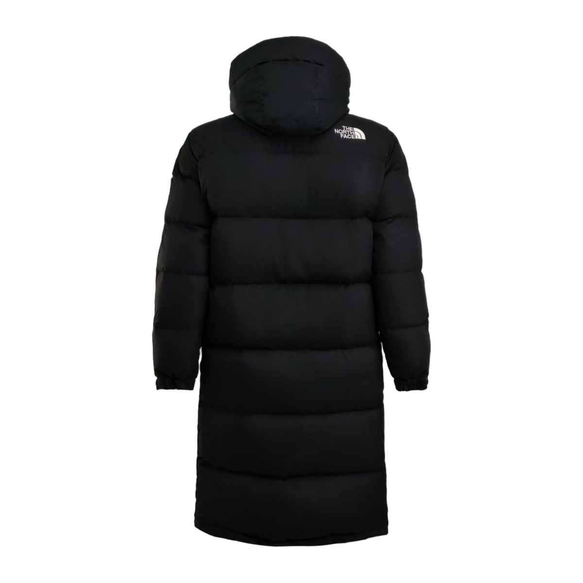 The North Face Color-Block Long Hooded Down Coat | Black