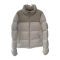 The North Face Cropped Puffer Jacket with Stand Collar | Cream