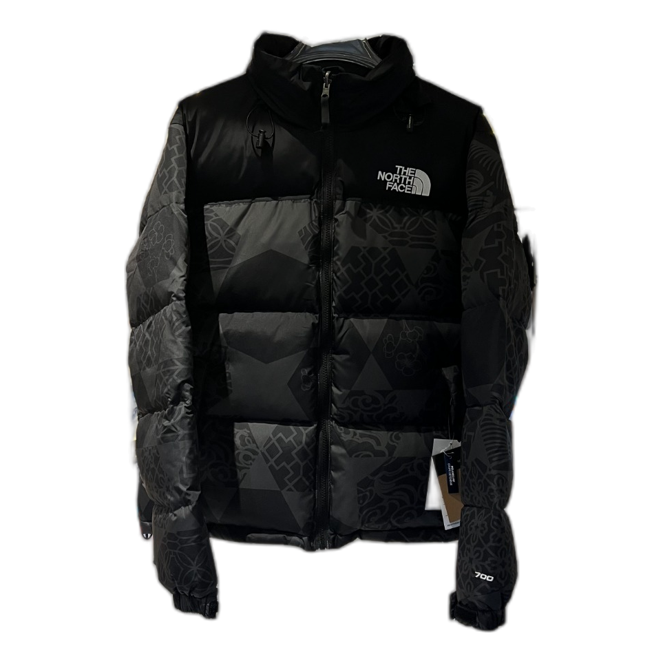 The North Face 1996 Nuptse Patterned Down Puffer Jacket | Black