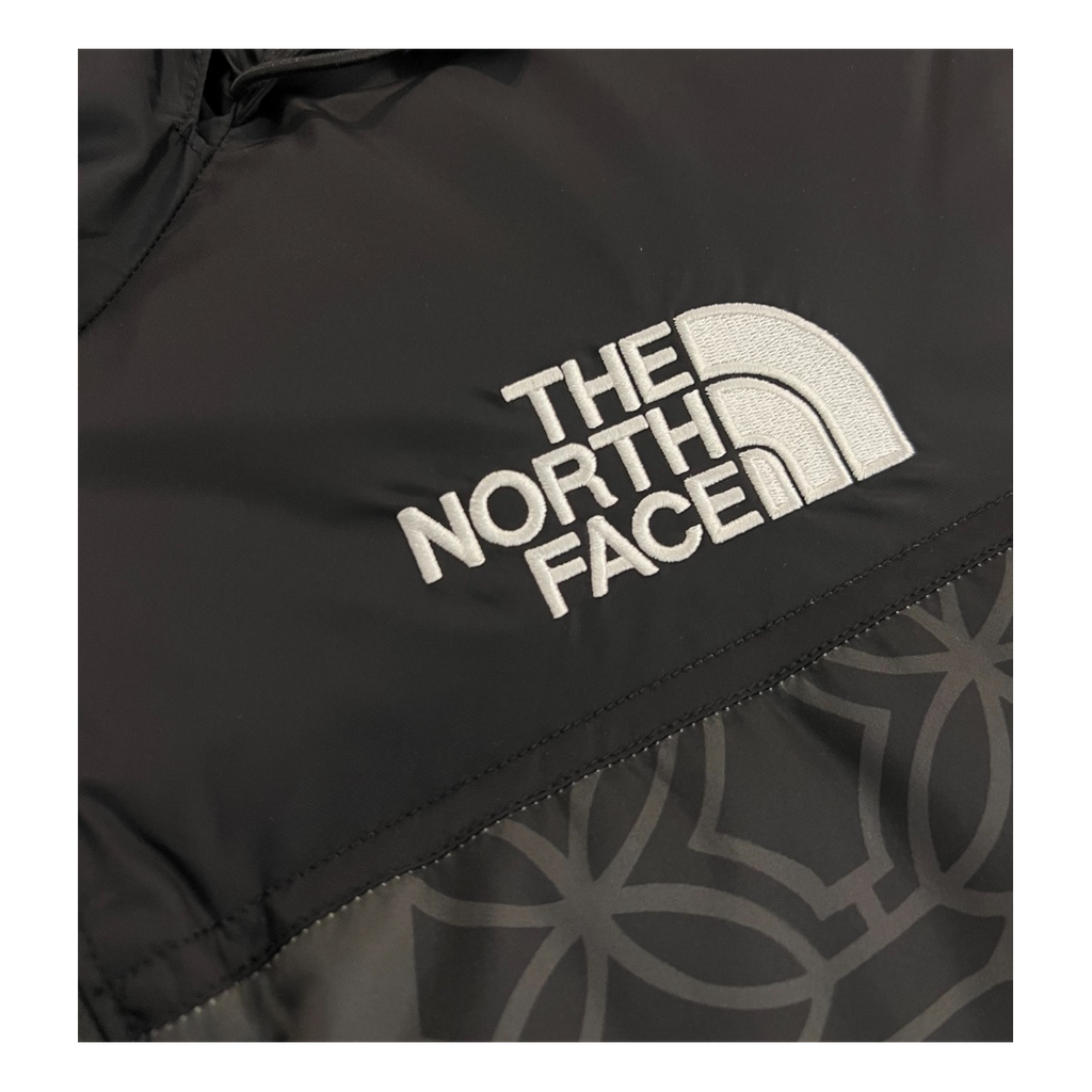 The North Face 1996 Nuptse Patterned Down Puffer Jacket | Black