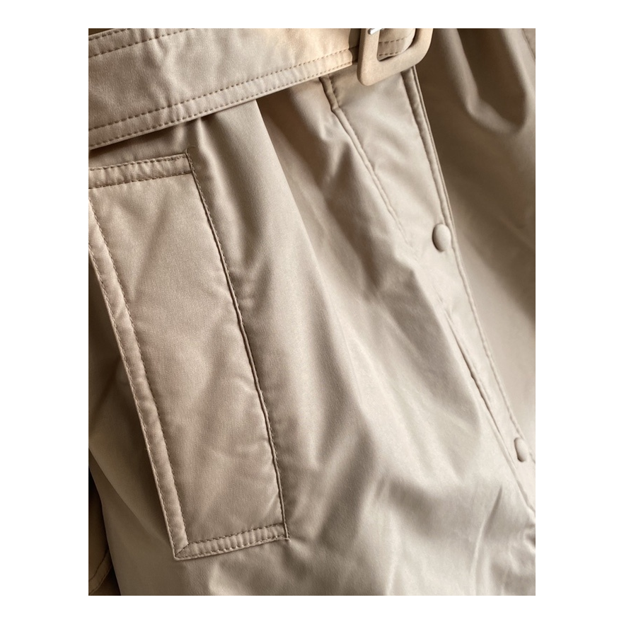 Prada Belted Faux Fur-Trim Hooded Coat | Blush Beige
