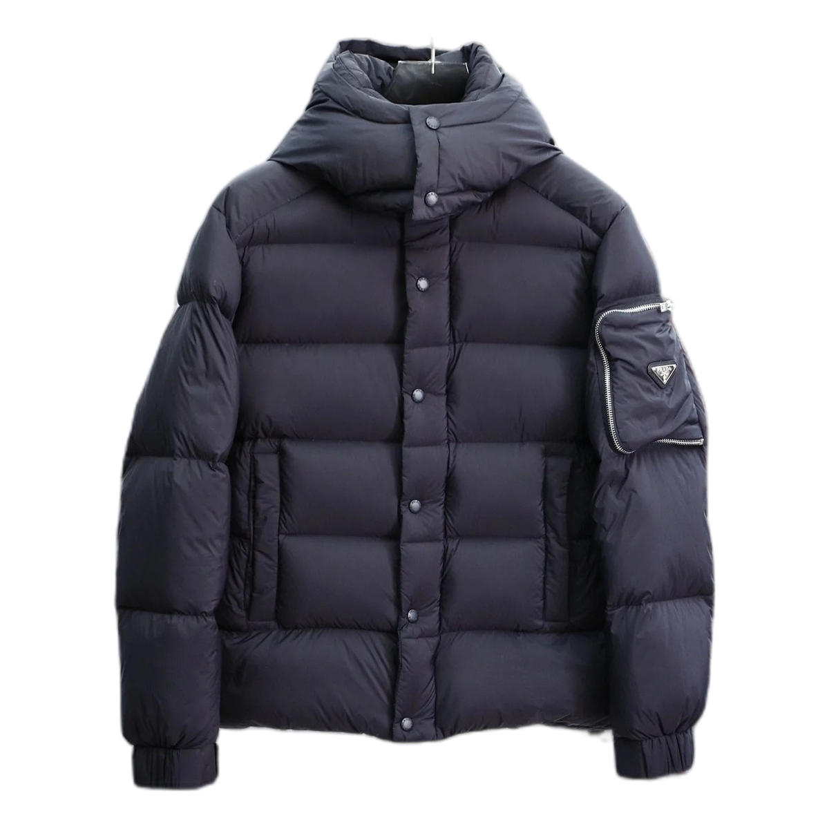 Prada Sleeve-Pouch Hooded Puffer Jacket